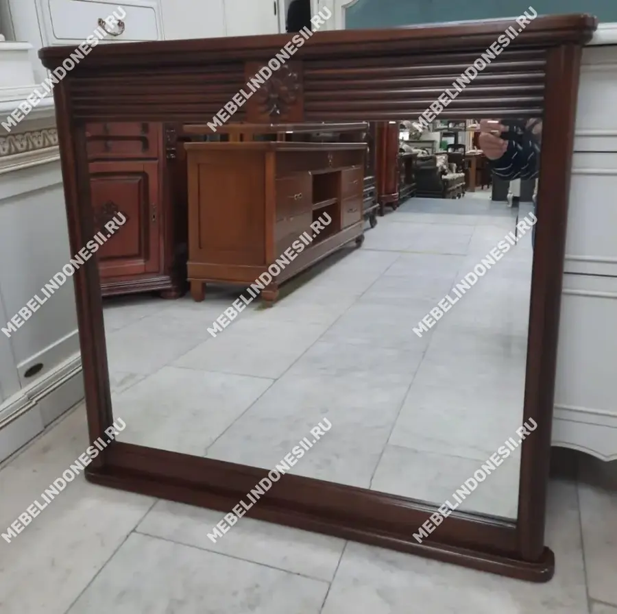 Зеркало "Мария Сильва" Орех MS907  купить в интернет магазине Мебель из массива. Звоните +7 495 961-63-63 Зеркала из массива дерева