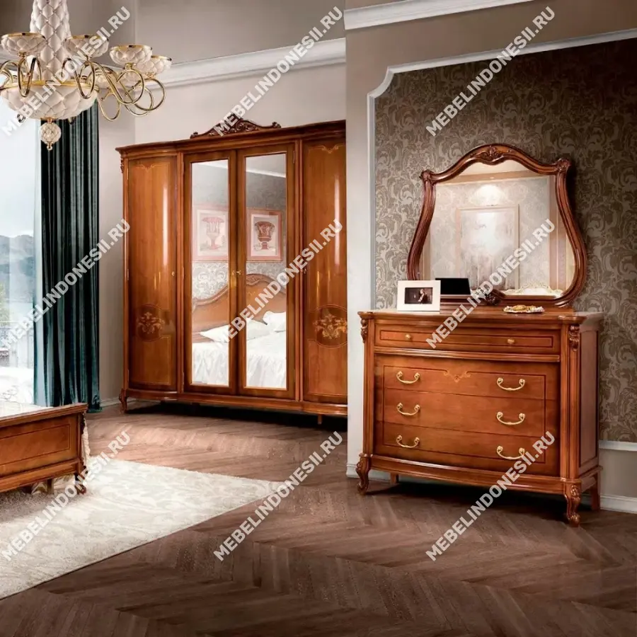 Комод широкий "Фирензе" Орех 865  купить в интернет магазине Мебель из массива. Звоните +7 495 961-63-63 Комоды из массива дерева
